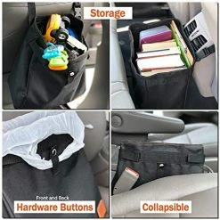 Best deal ???? Ar Trash Can Hanging For Headrest, Extra Large Waterproof Car Garbage Can Organizer, Collapsible Car Trash Bag, Cute Car Trash Can (Black) ???? -Car Seat Covers shop 51y0Q5yGuWL