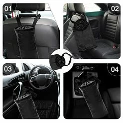 Flash Sale ???? Wplhb Car Trash Bag _ Car Trash Can Hanging Back Seat Car, Car Garbage Bag With Storage Pockets, Washable Eco-Friendly Car Garbage Can For Outdoor Traveling & Home Use (2 Pcs Black ) ???? -Car Seat Covers shop 51y9VubNgTS
