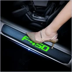 New ✨ Kaiweiqin 4Pcs Car Door Sill Scuff Plate Cover For Ford Escape Welcome Pedal Protection Car Carbon Fiber Sticker Threshold Door Entry Guard Decorative Pink ???? -Car Seat Covers shop 51yEBjPSUHL. AC