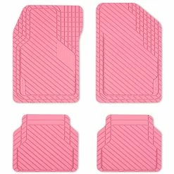 Discount ???? Pink Car Floor Mats Universal Front & Rear Cut-to-Fit™ Liners By Baselayer – Waterproof, All-Weather, For Most Vehicles, Made In U ????