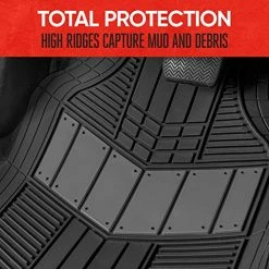 Promo ???? DualFlex Two-Tone Sport Design All-Weather Rubber Floor Mats For Car, Truck, Van & SUV - Waterproof Front & Rear Liners With Drainage Channels Blu ???? 16 Promo ???? DualFlex Two-Tone Sport Design All-Weather Rubber Floor Mats For Car, Truck, Van & SUV - Waterproof Front & Rear Liners With Drainage Channels Blu ???? -Car Seat Covers shop 51zFHeCfyiL