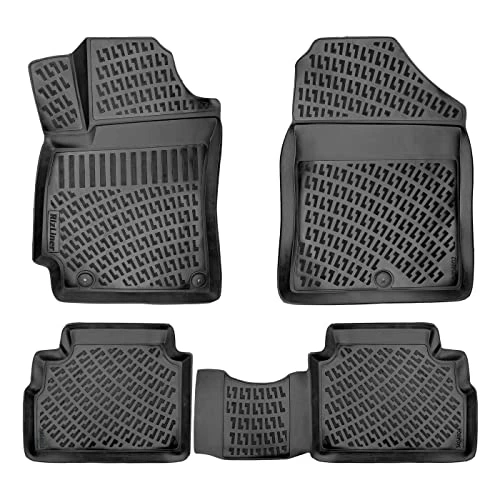 Best Sale ???? Custom Fit Floor Mats Compatible With Hyundai Elantra 2017 - 2020 3D Laser Measured 1st & 2nd Row Floor Liners All Weather Odorless Non-Slip TPE Car Mats (Front & Rear, Black) ???? 3 Best Sale ???? Custom Fit Floor Mats Compatible With Hyundai Elantra 2017 - 2020 3D Laser Measured 1st & 2nd Row Floor Liners All Weather Odorless Non-Slip TPE Car Mats (Front & Rear, Black) ????