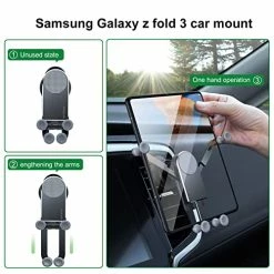 Flash Sale ???? Amazing Z Fold Car Mount, Universal Z Fold 4 Car Mount Aluminum,Vent Samsung Z Fold 3 Car Mount For Galaxy Z Fold 4 3 2 [Without Case ] S21 S20 IPhone 13 Pro Max 4.7-8" Phones-Black White-v ⌛ -Car Seat Covers shop 51zJIgdl7pL