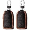 Coupon ???? 2 Pieces Leather Car Key Chain Case Holder Auto Key Fob Holder Smart Protector Cover(Brown) ⌛ -Car Seat Covers shop 51zbt5KNNSS