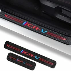 Deals ???? 4Pcs Car Door Sill Protector For Honda CRV Accessories Fit For CRV 2006-2022,Carbon Fiber Leather,Reflective Automotive Door Entry Guard Decoration Sticker,Door Threshold Scuff Plate Cover B-blue ⭐ -Car Seat Covers shop 51zfmsQdHdL. AC