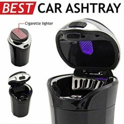 Best Pirce ???? Car Ashtray (1-Pack), Easy Clean Up Detachable Stainless Car Ashtray With Lid Blue Led Light And Removable Lighter For Most Car Cup Holder (Silver) ???? -Car Seat Covers shop 51zzbSYDQML