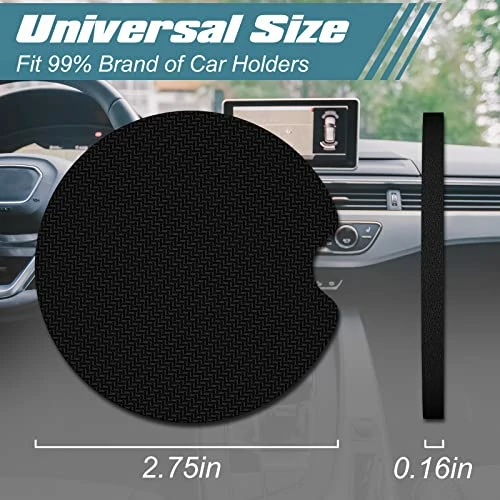Top 10 ✔️ Car Cup Holder Coasters, 2 Pack Universal Auto Anti Slip Insert Coaster, Rubber Car Coasters With A Finger Notch, Cute Car Assecories For ???? Women Men, Cup Mat For Most Car Interior (Desert Leaf) ❤️ 4 Top 10 ✔️ Car Cup Holder Coasters, 2 Pack Universal Auto Anti Slip Insert Coaster, Rubber Car Coasters With A Finger Notch, Cute Car Assecories For ???? Women Men, Cup Mat For Most Car Interior (Desert Leaf) ❤️ - Image 2