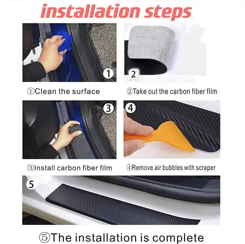 Best Sale ❤️ SAMKAS 4PCS For Subaru CROSSTREK Door Sill Protector Decoration Door Entry Guard Door Sill Scuff Plate Threshold Carbon Fiber Sticker Decorative Door Entry Guard Scratch Pad Film For Subaru CROSSTREK For Crosstrek ???? 6 Best Sale ❤️ SAMKAS 4PCS For Subaru CROSSTREK Door Sill Protector Decoration Door Entry Guard Door Sill Scuff Plate Threshold Carbon Fiber Sticker Decorative Door Entry Guard Scratch Pad Film For Subaru CROSSTREK For Crosstrek ???? - Image 4