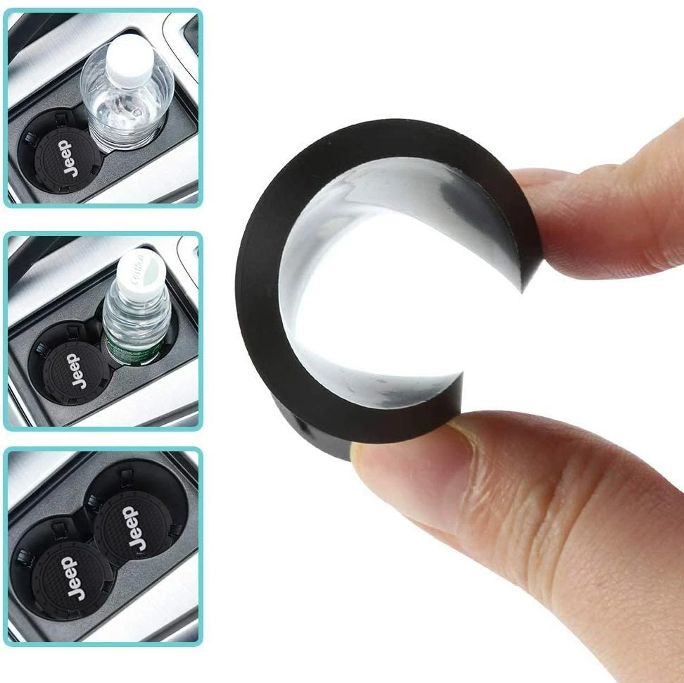 Buy ✨ Prugpth Car Cup Holder Coaster Inserts 2Pcs Car Logo Auto Anti Slip Cup Holder Insert Coaster For Fit Car Accessories (FitJeep) ???? 8 Buy ✨ Prugpth Car Cup Holder Coaster Inserts 2Pcs Car Logo Auto Anti Slip Cup Holder Insert Coaster For Fit Car Accessories (FitJeep) ???? - Image 6