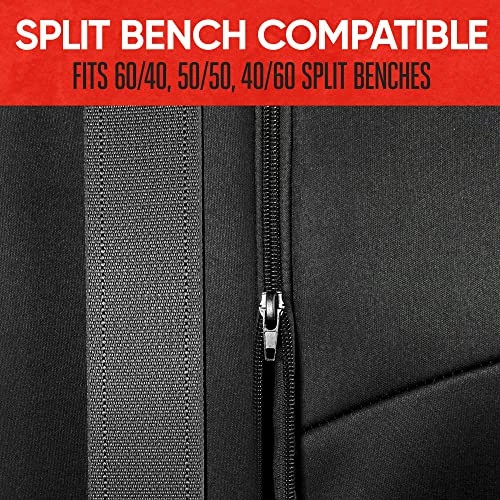 Best Pirce ???? SpillGuard Waterproof Rear Bench Car Seat Cover, Gray Stitching – Split Bench Rear Seat Protector With Neoprene Padding, Back Seat Cover For Kids & ???? Dogs, Car Interior Covers ???? 4 Best Pirce ???? SpillGuard Waterproof Rear Bench Car Seat Cover, Gray Stitching – Split Bench Rear Seat Protector With Neoprene Padding, Back Seat Cover For Kids & ???? Dogs, Car Interior Covers ???? - Image 2
