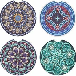 Brand new ???? 4 Pack 2.56 Inch Car Coasters For Drinks Absorbent, Mandala Ceramic Car Cup Holder Coaster For Your Car With Fingertip Grip, Removable Cute Auto Accessories, Keep Car Clean For ???? Women & ???? Girls Assorted 2 ???? -Car Seat Covers shop 61BeXIVC0L. AC