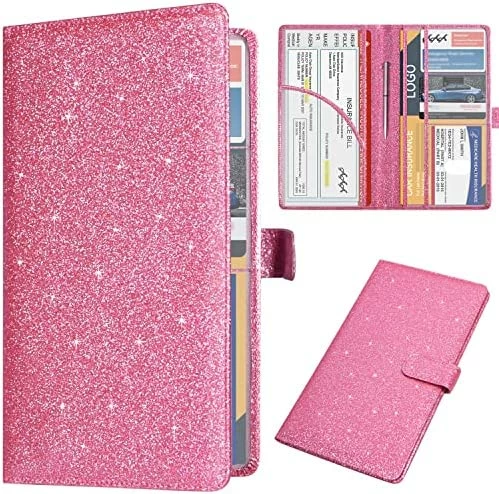 Best Pirce ???? Car Registration And Insurance Holder, Leather Vehicle Card Document Glove Box Organizer, Auto Truck Compartment Accessories For Essential Information, Driver License Cards, Glitter Rose Black Star ???? 15 Best Pirce ???? Car Registration And Insurance Holder, Leather Vehicle Card Document Glove Box Organizer, Auto Truck Compartment Accessories For Essential Information, Driver License Cards, Glitter Rose Black Star ???? - Image 13