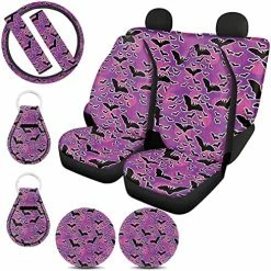 Flash Sale ???? Mushroom Car Seat Covers Full Set Split Bench Butterfly Leaves Floral Girly Print Front Back Seat Cover,Steering Wheel Cover,Seat Belt Cover,Cup Holder Coasters,Auto Keychains,Green Butterfly Mushroom Leaves Green ???? -Car Seat Covers shop 61EgXJ4qrWL. AC