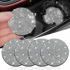 Best reviews of ✨ 2pcs Bling Car Cup Holder Coaster, 2.75 Inch Anti-Slip Shockproof Universal Fashion Vehicle Car Coasters Insert Bling Crystal Rhinestone Auto Automotive Interior Accessories For ???? Women (2 Pcs, White) ❤️ -Car Seat Covers shop 61Em3s5Vs8L. AC