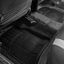 Cheap ???? Automotive Floor Mats Black Universal Fit Heavy Duty Rubber For All Weather Protection Fits Most Cars, SUVs, And Trucks, 4 Piece (Full Set Trimmable) FH Group F11305BLACK Black Seat Covers ???? -Car Seat Covers shop 61RaNurRAZL