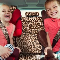 Budget ✔️ 13 Pieces Leopard Print Car Seat Covers Full Set, Leopard Car Accessories Set, Leopard Seat Covers Steering Wheel Cover, Car Pads Armrest Pad Cover Seat Belt Pads And Keychain Wrist Holder Brow ✔️ -Car Seat Covers shop 61URMHpgHgL