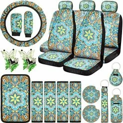 Cheap ???? 22 Pieces Mandala Car Accessories Set Purple Mandala Car Seat Cover Steering Wheel Cover Headrest Cover Seat Belt Cover Center Console Armrest Pad Handbrake Cover Gear Cover Keyring Vent ???? -Car Seat Covers shop 61dQLISo0kL. AC