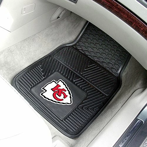Best deal ❤️ 8899 Kansas City Chiefs 2-Piece Heavy Duty Vinyl Car Mat Set, Front Row Floor Mats, All Weather Protection, Universal Fit, Deep Resevoir Design ???? 4 Best deal ❤️ 8899 Kansas City Chiefs 2-Piece Heavy Duty Vinyl Car Mat Set, Front Row Floor Mats, All Weather Protection, Universal Fit, Deep Resevoir Design ???? - Image 2