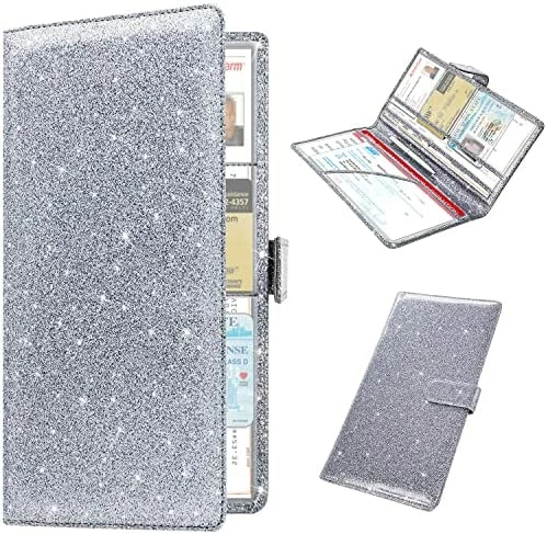 Cheapest ???? Car Registration And Insurance Holder, Leather Glove Box Organizer Cool Car Accessories, Car Document Holder For Cards, Driver's License And Essential Document, Black Glitte ???? 11 Cheapest ???? Car Registration And Insurance Holder, Leather Glove Box Organizer Cool Car Accessories, Car Document Holder For Cards, Driver's License And Essential Document, Black Glitte ???? - Image 9