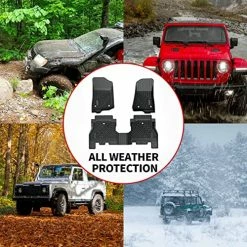 Budget ???? Floor Mats Fit For 2018-2023 Jeep Wrangler JL Unlimited 4 Door Only (Not Fit For JK Or 4xe), TPE All Weather Car Liners,Custom Fit 1st & 2nd Row Floor Liners, Black ???? -Car Seat Covers shop 61hnh1ccycL