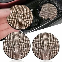 Best reviews of ✨ 2pcs Bling Car Cup Holder Coaster, 2.75 Inch Anti-Slip Shockproof Universal Fashion Vehicle Car Coasters Insert Bling Crystal Rhinestone Auto Automotive Interior Accessories For ???? Women (2 Pcs, White) ❤️ -Car Seat Covers shop 61lFmf5MZrL. AC