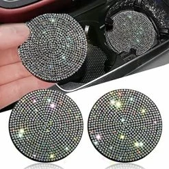 Best reviews of ✨ 2pcs Bling Car Cup Holder Coaster, 2.75 Inch Anti-Slip Shockproof Universal Fashion Vehicle Car Coasters Insert Bling Crystal Rhinestone Auto Automotive Interior Accessories For ???? Women (2 Pcs, White) ❤️ -Car Seat Covers shop 61odvWH2U3L. AC