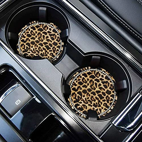 Coupon ???? 2.75" Car Cup Holder Coaster Car Coasters Leopard Print Bling Car Cup Holder Insert Coasters Bling Car Accessories Rhinestone Anti Slip Insert Coaster Suitable For Most Cars Gifts - 2PCS ???? 3 Coupon ???? 2.75" Car Cup Holder Coaster Car Coasters Leopard Print Bling Car Cup Holder Insert Coasters Bling Car Accessories Rhinestone Anti Slip Insert Coaster Suitable For Most Cars Gifts - 2PCS ????