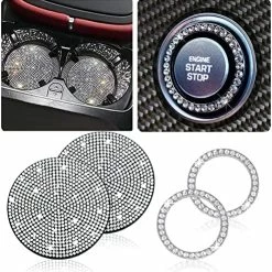 Best reviews of ✨ 2pcs Bling Car Cup Holder Coaster, 2.75 Inch Anti-Slip Shockproof Universal Fashion Vehicle Car Coasters Insert Bling Crystal Rhinestone Auto Automotive Interior Accessories For ???? Women (2 Pcs, White) ❤️ -Car Seat Covers shop 61wGStqJxKL. AC