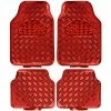 Hot Sale ✨ Universal Fit 4-Piece Metallic Design Car Floor Mat - (Red) (MT-641-RD) ???? -Car Seat Covers shop 61yqrviKUzL